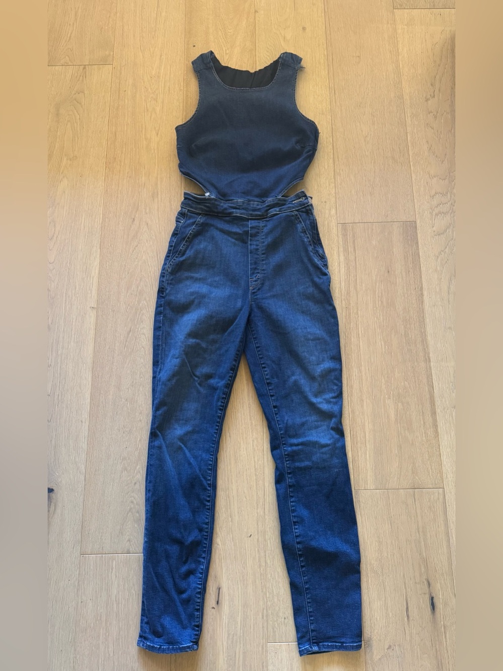 Mother x Miranda Kerr The Cut it Out Jumpsuit in Absolutely, Positively - Picture 7 of 11